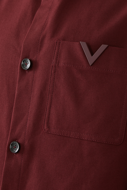 V-Detail Long-Sleeve Shirt